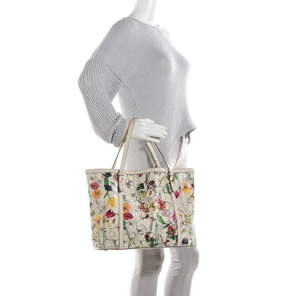 Gucci Calfskin Flora Infinity Medium Nice Tote Off White 2 of 7