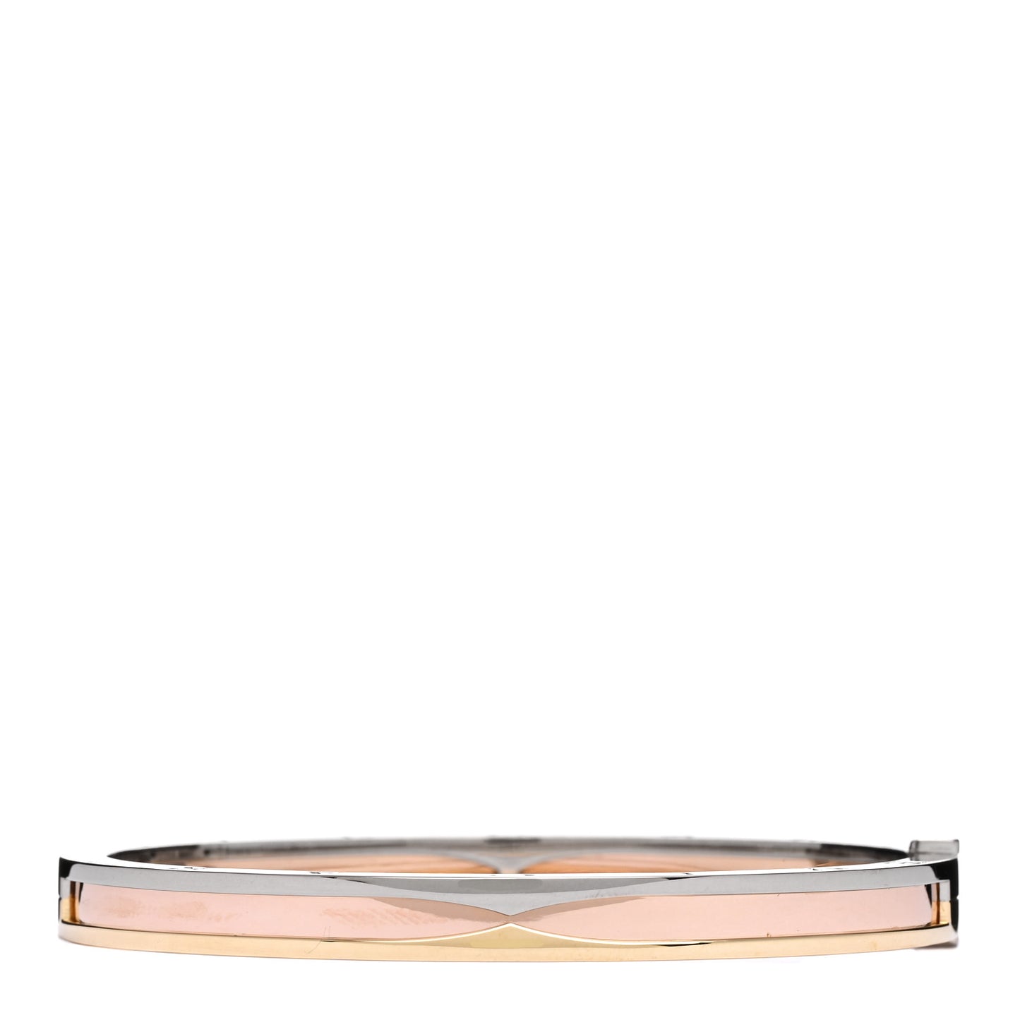 18K Rose White Yellow Gold Narrow B.Zero1 Bangle Bracelet S
