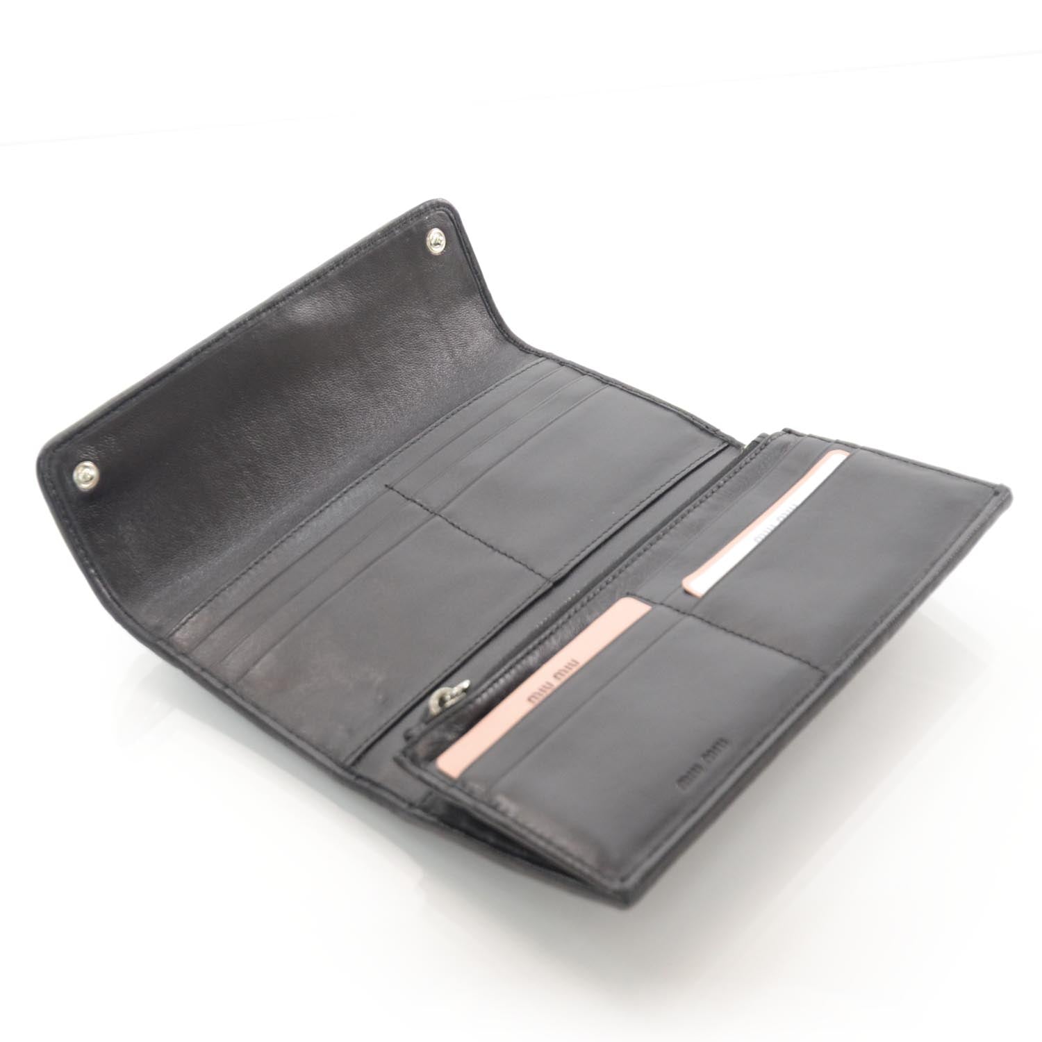 Miu Miu Matelasse Wallet Black 5 of 6