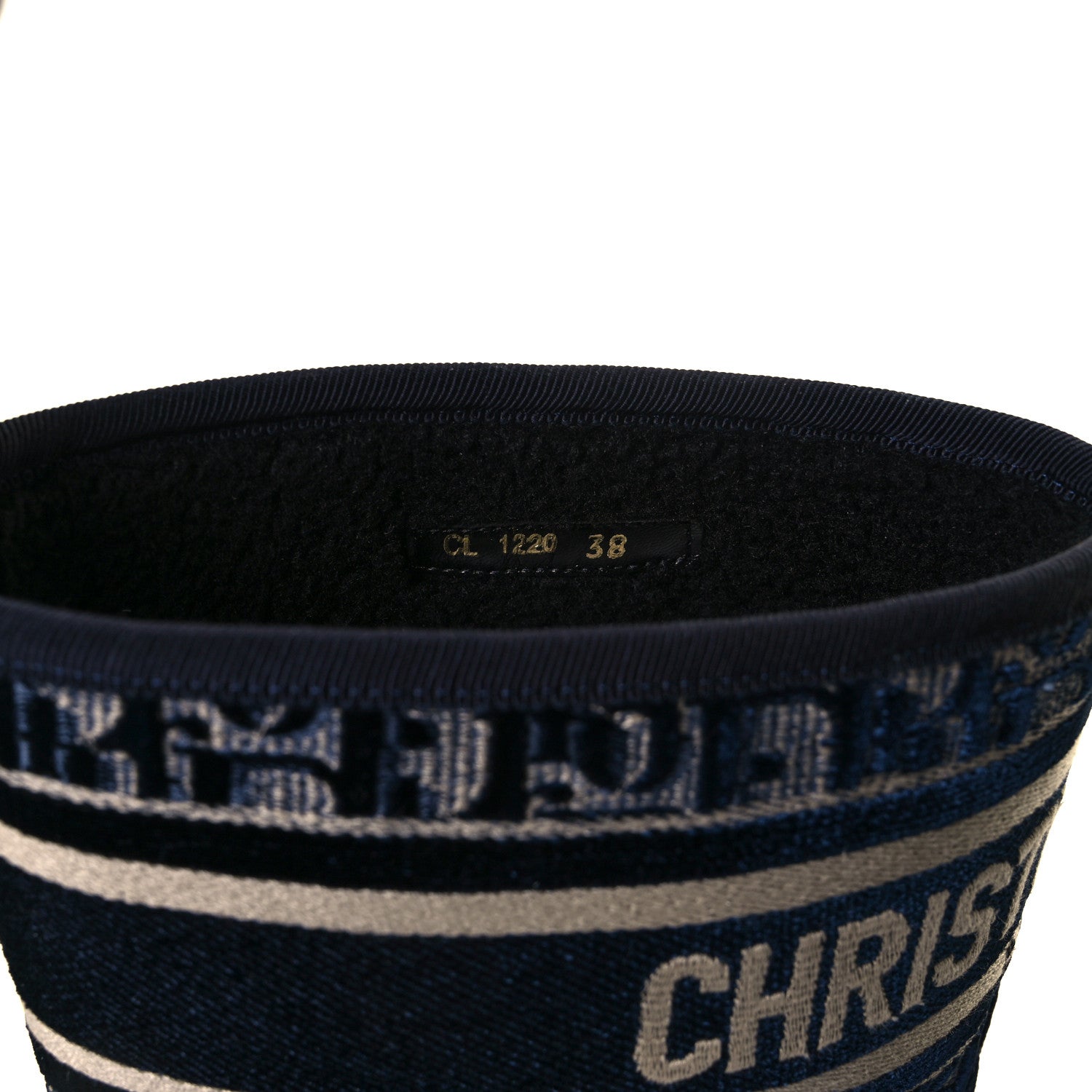 Christian Dior Velvet Oblique Granville Espadrille Boots 38 Deep Blue 20 of 21