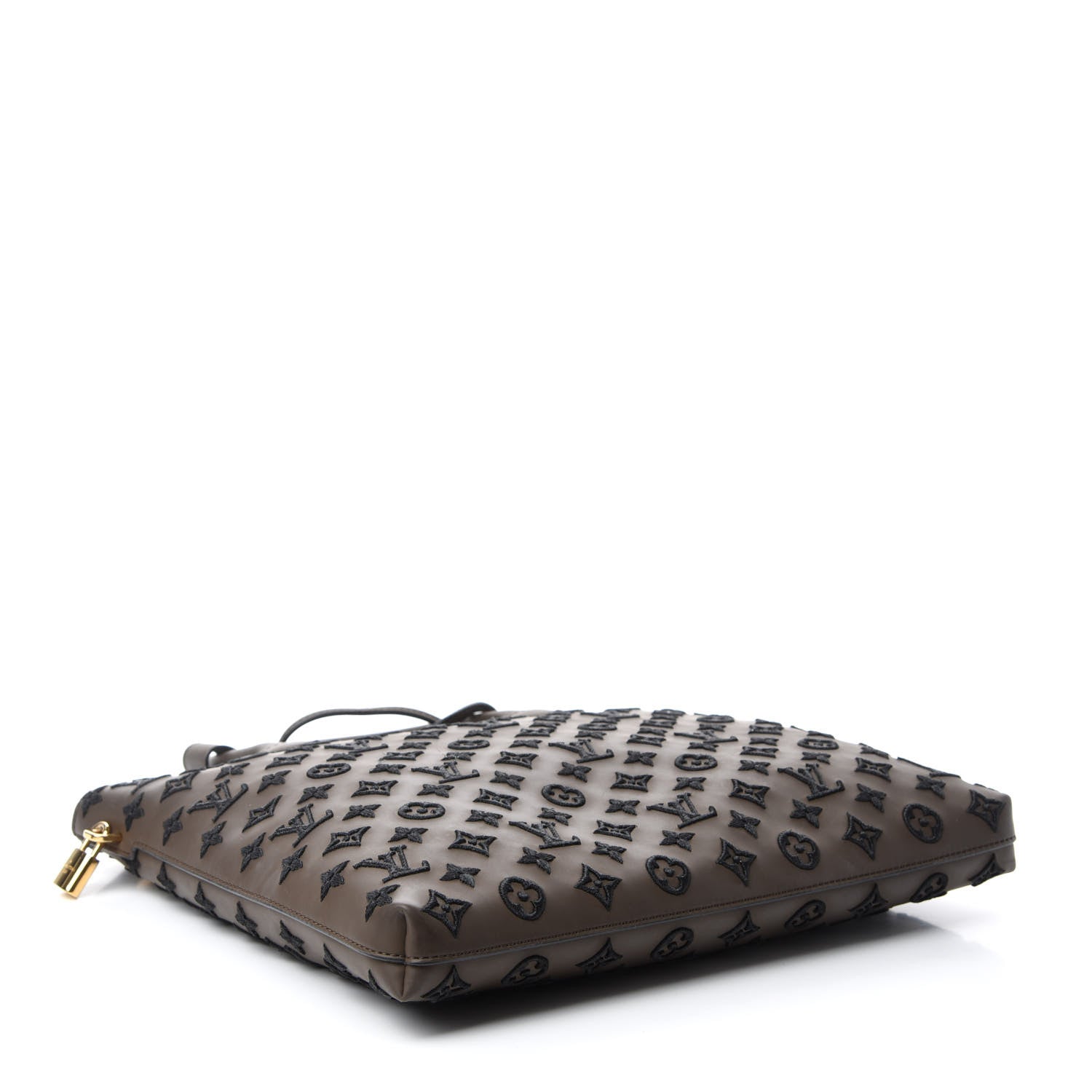Louis Vuitton Monogram Addiction Vertical Lockit MM Brown 4 of 12