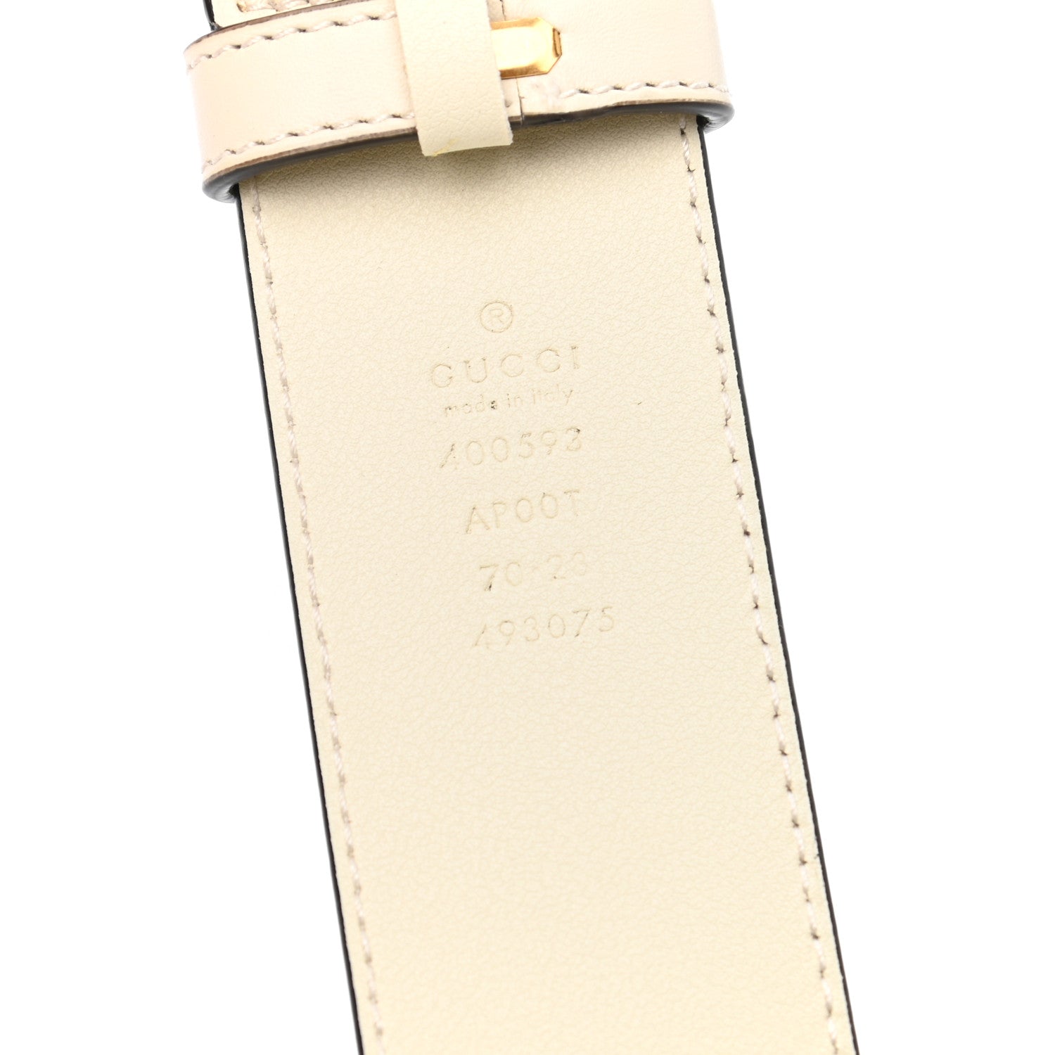 Gucci Calfskin Double G 40mm Belt 70 28 Mystic White 3 of 5