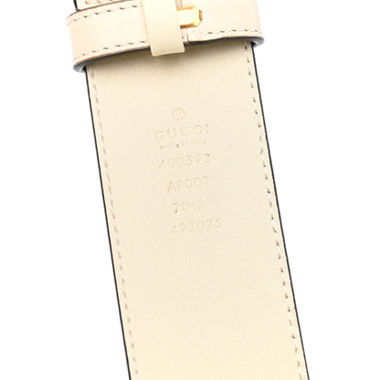 Gucci Calfskin Double G 40mm Belt 70 28 Mystic White 3 of 5