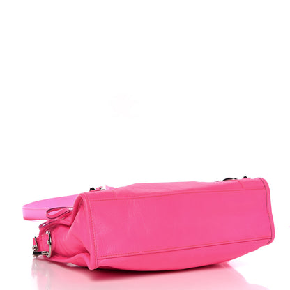 Balenciaga Agneau Classic Silver Hardware S City Rose Fluo 4 of 9