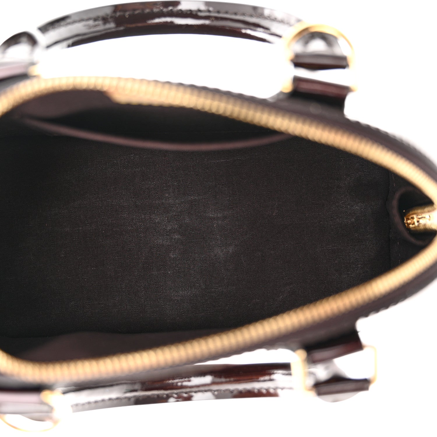 Louis Vuitton Vernis Rayures Alma BB Amarante 5 of 12