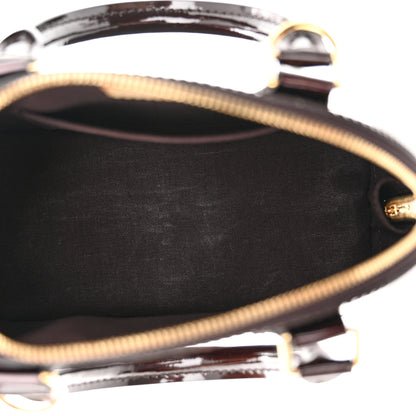 Louis Vuitton Vernis Rayures Alma BB Amarante 5 of 12