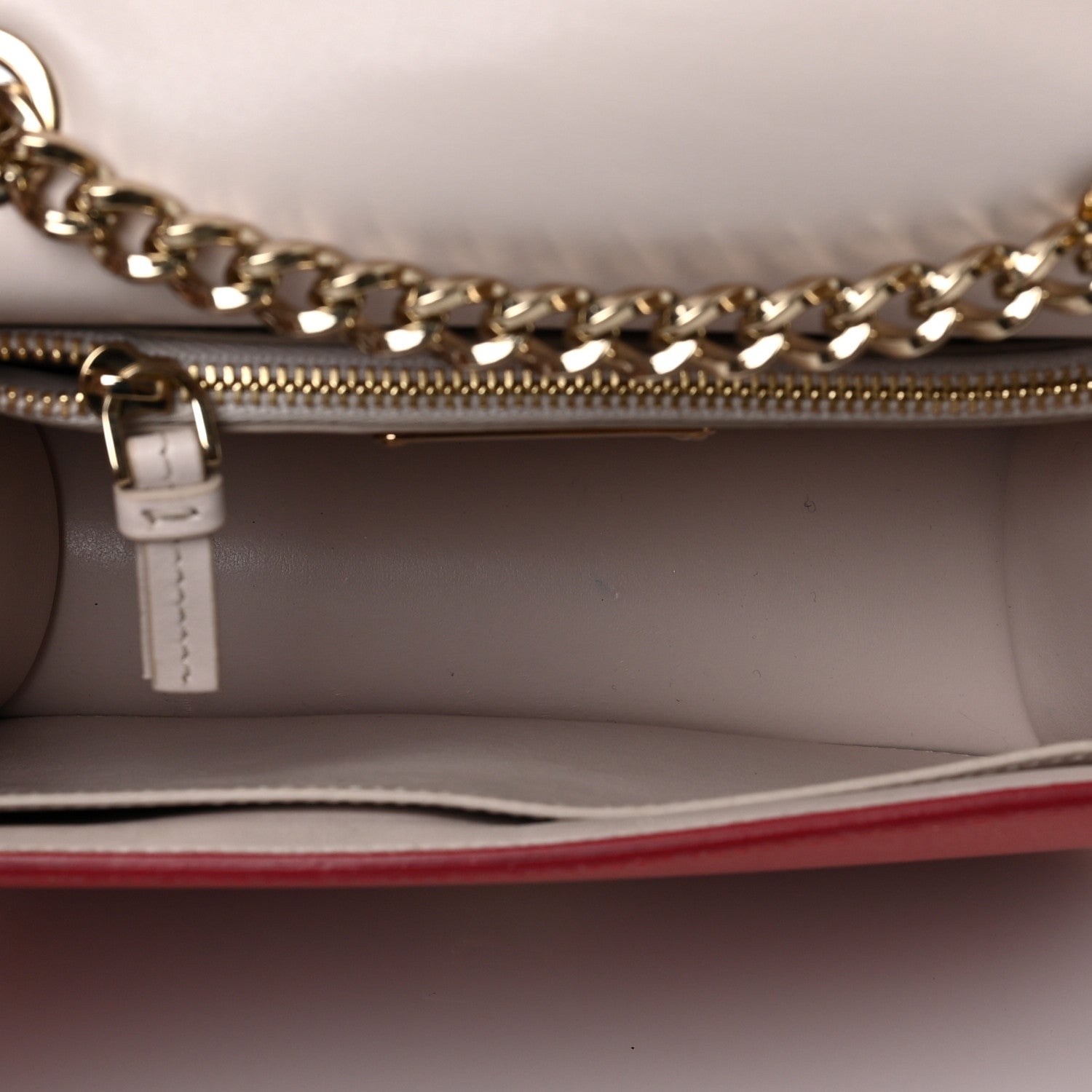 Salvatore Ferragamo Smooth Calfskin Vara Bow Chain Flap Crossbody Lipstick Hyacinth 4 of 8