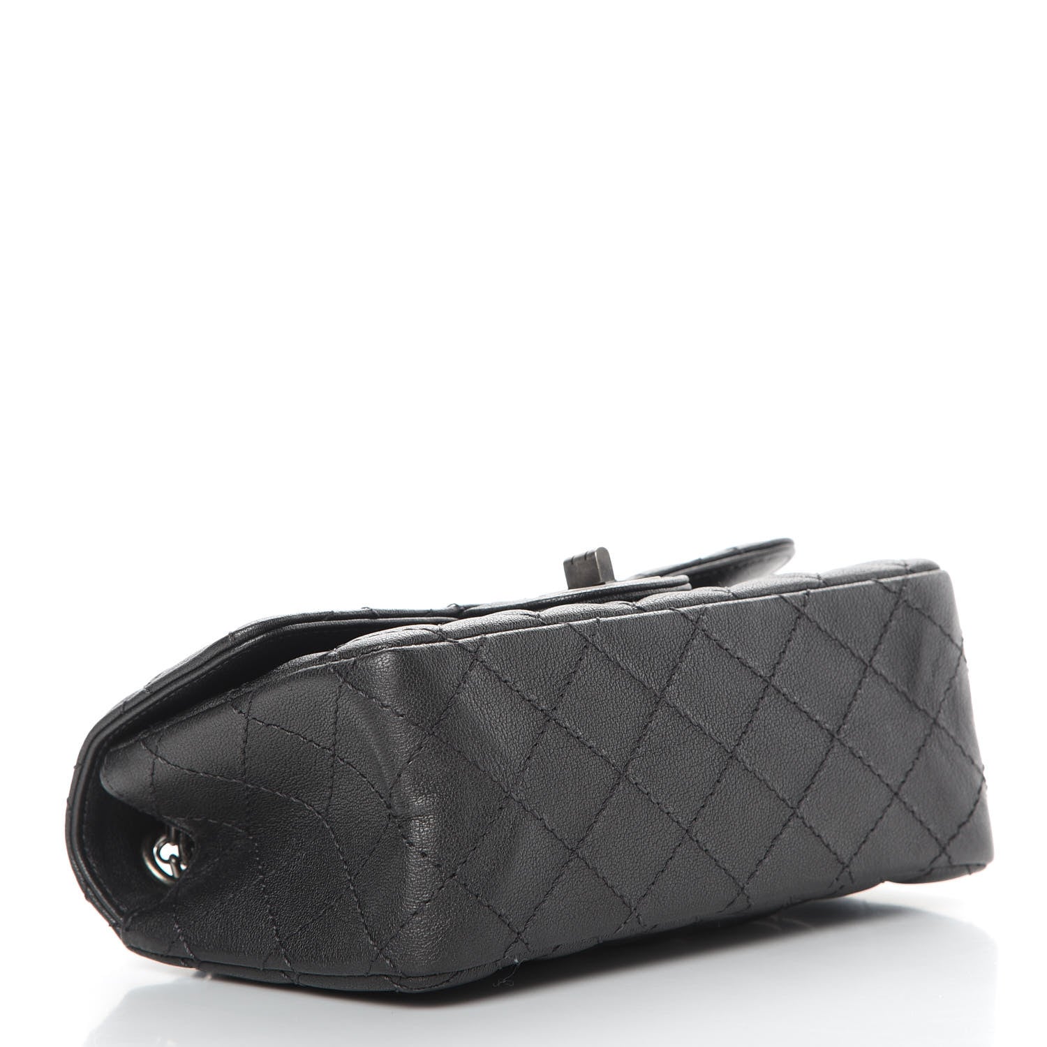 Chanel Metallic Sheepskin Quilted 2.55 Reissue Mini Flap Dark Silver 4 of 12