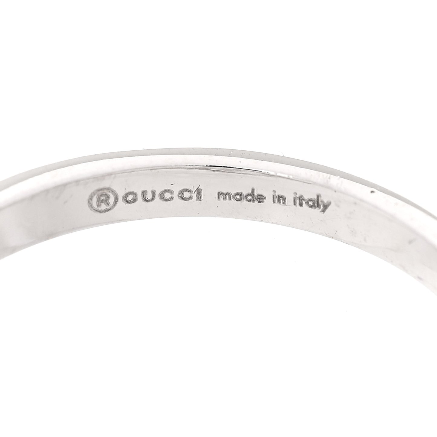 18K White Gold Pink Topaz Running G Ring 53 6.25