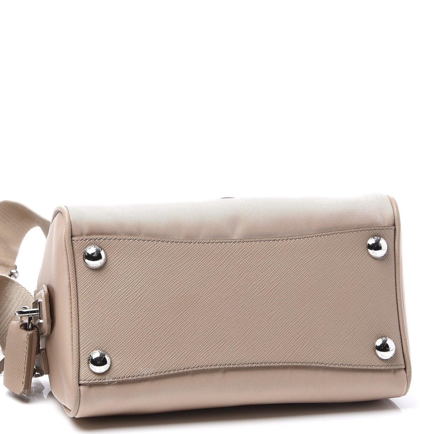 Tessuto Nylon Saffiano Re-Edition 2005 Top Handle Crossbody Bag Cammeo