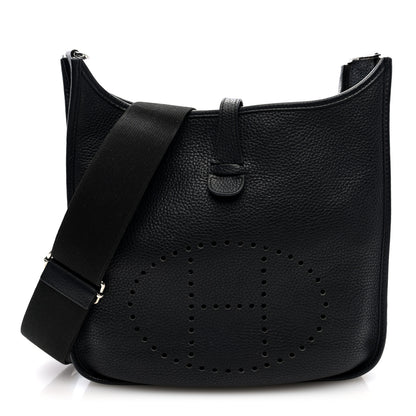 Hermes Taurillon Clemence EVELYNE III PM Black 1 of 10
