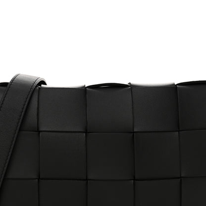 Bottega Veneta Lambskin Maxi Intrecciato Cassette Crossbody Bag Black 8 of 10