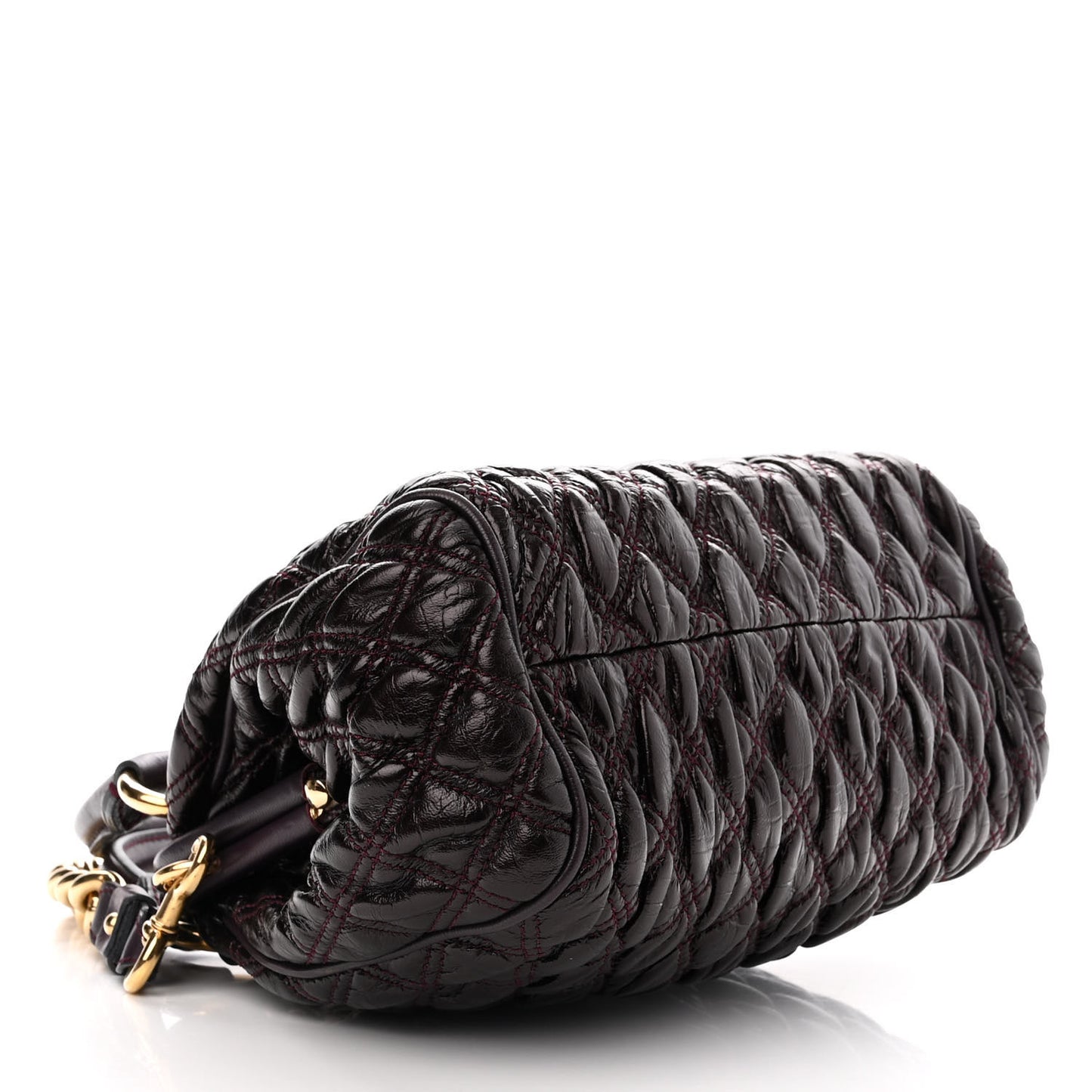 Metallic Calfskin Quilted The Kid Stam Plum
