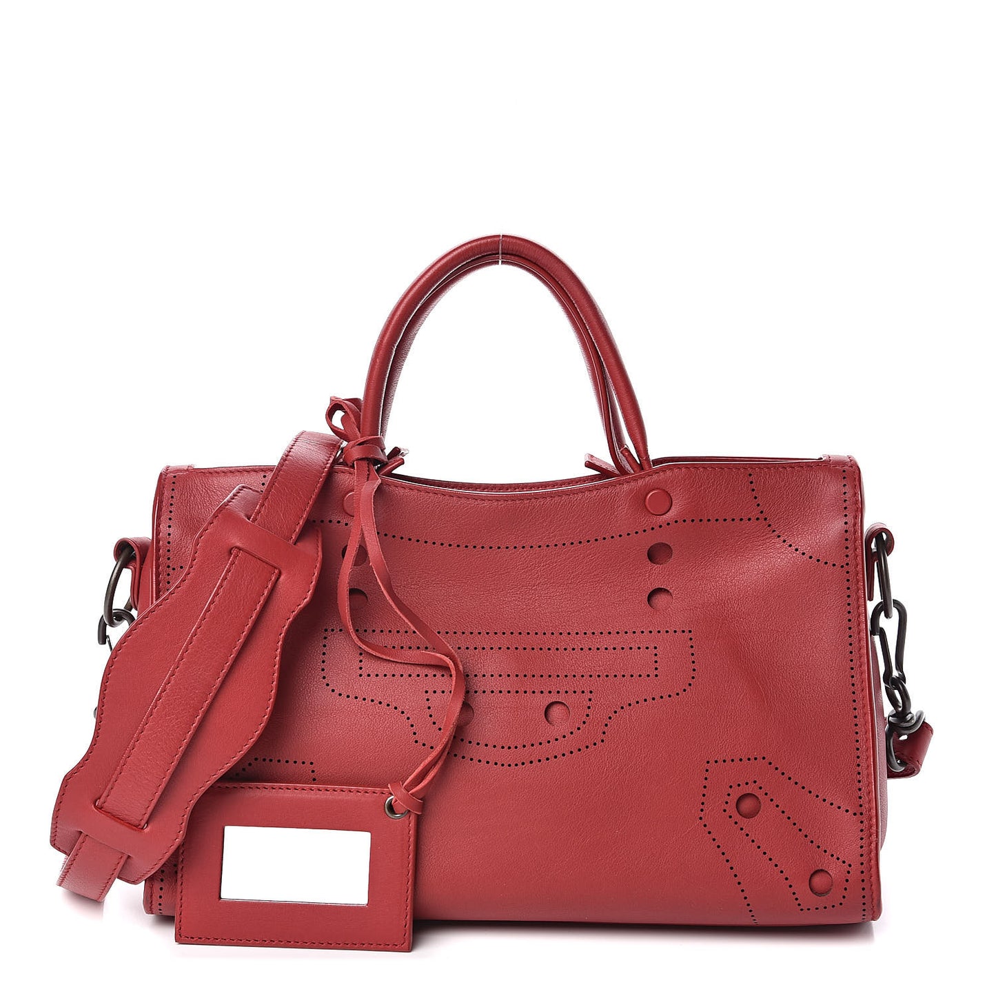 Veau Soyeux Perforated Blackout Hardware S City Rouge Groseille