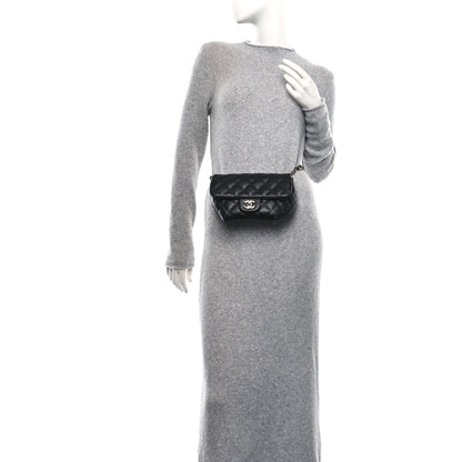 Chanel Calfskin Quilted CC Uniform Flap Belt Bag Black 2 of 10