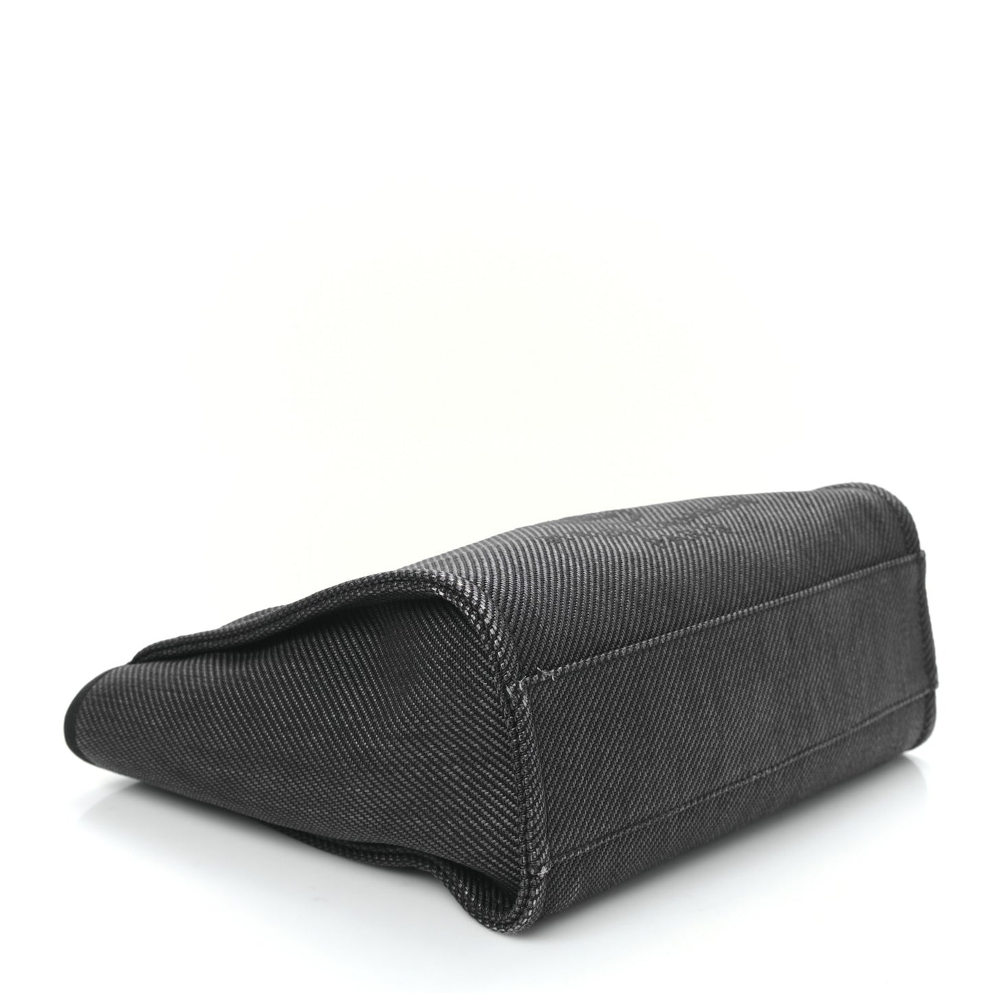 Mixed Fibers Calfskin Small Deauville Tote Black