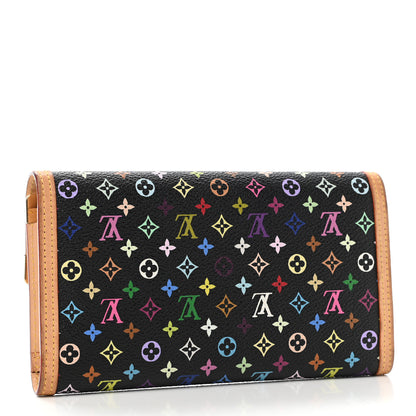 Louis Vuitton Monogram Multicolor Porte Tresor International Wallet Black 3 of 8