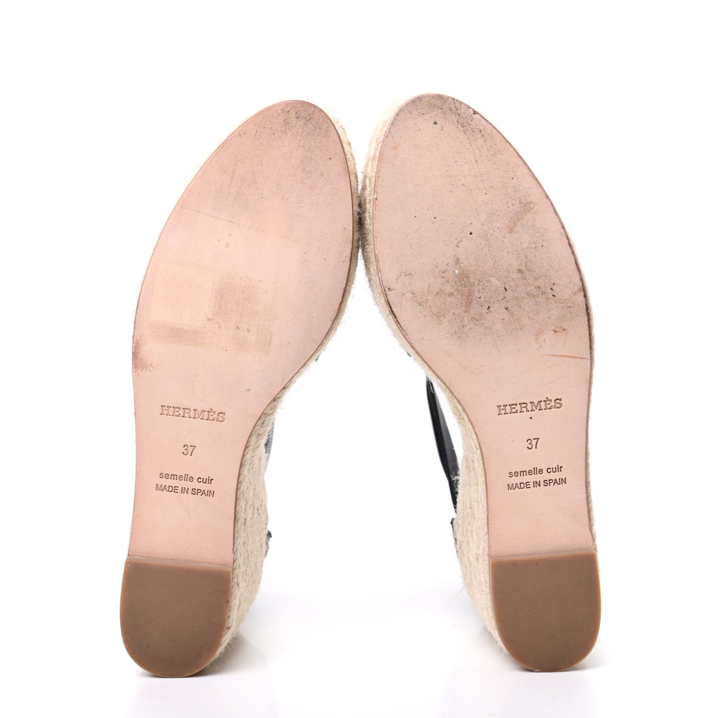 Calfskin Tivoli Espadrille Wedge Sandals 37 Black