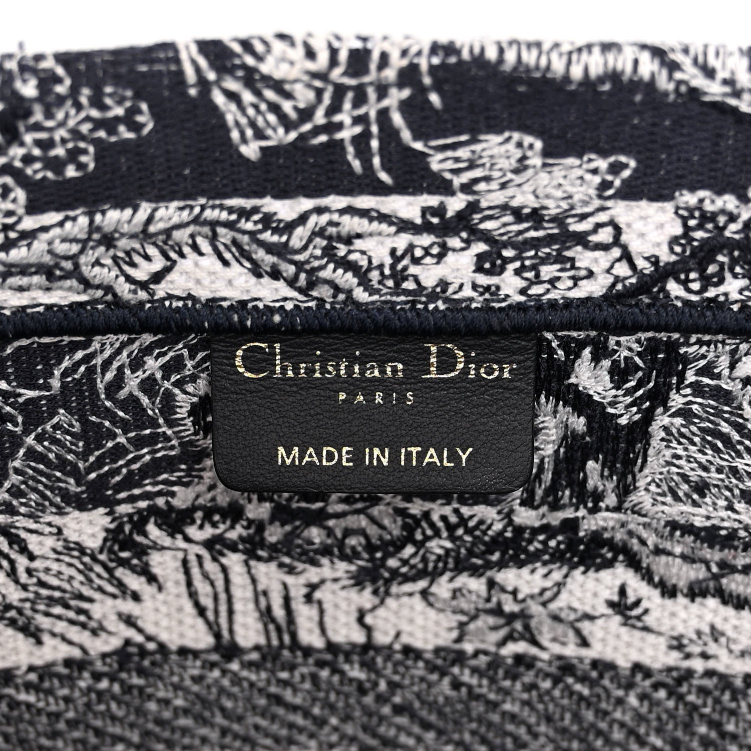 Christian Dior Canvas Embroidered Medium Dioriviera Toile De Jouy Book Tote Blue 6 of 9