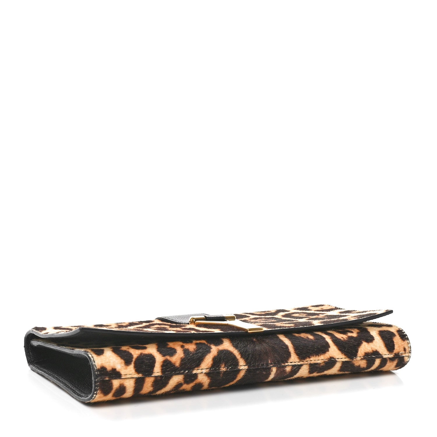 Saint Laurent Pony Hair Leopard Print Y Ligne Clutch 4 of 11