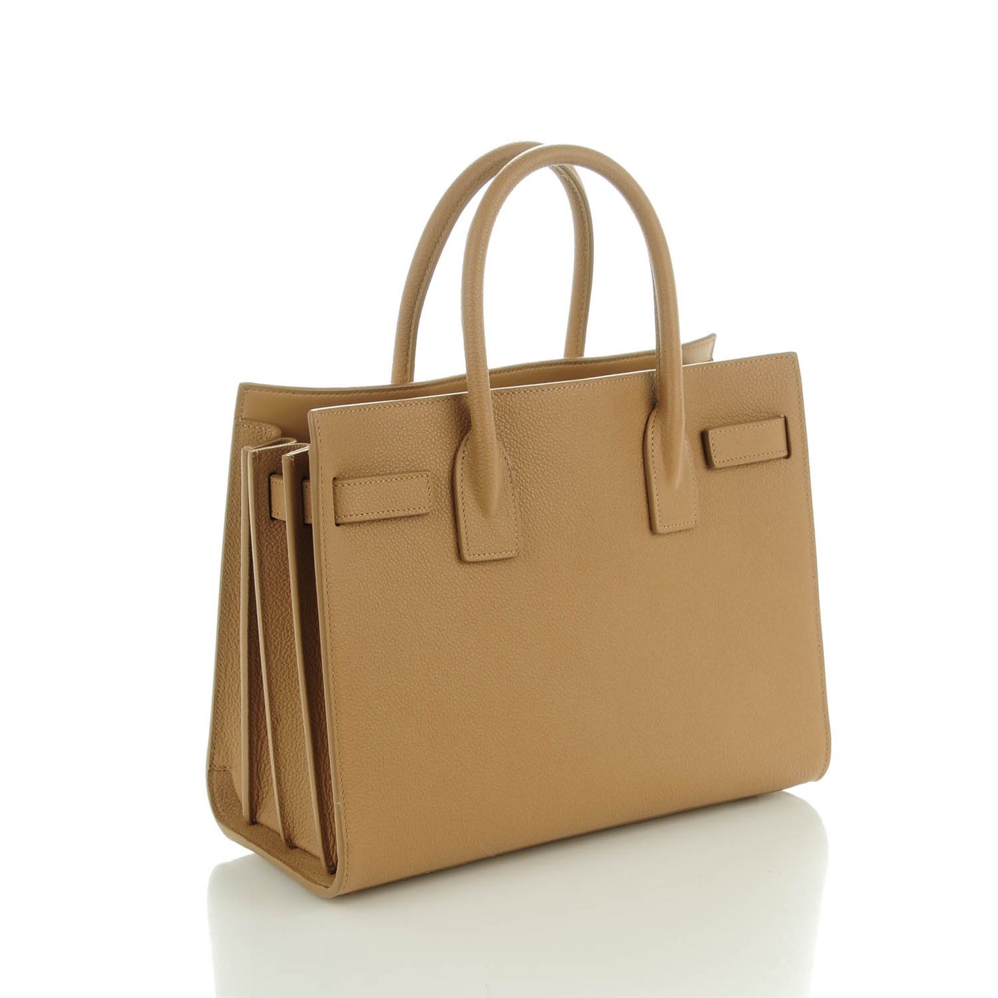 Grained Calfskin Baby Sac De Jour Deep Beige