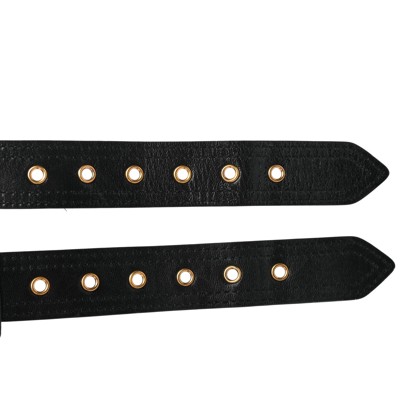 Crinkled Lambskin 135mm Saddle Belt Black