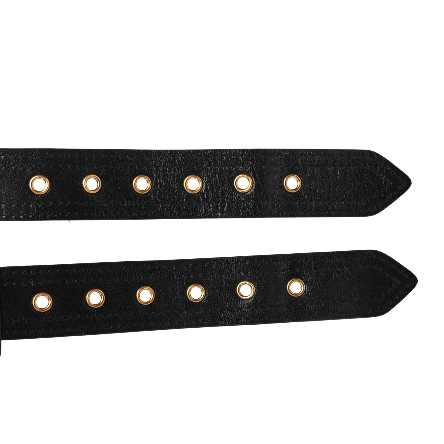 Christian Dior Crinkled Lambskin 135mm Saddle Belt Black 3 of 4