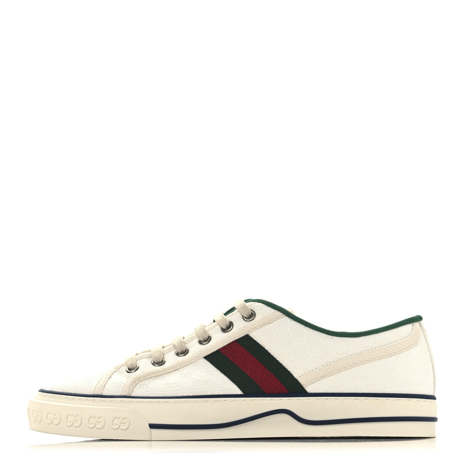 Gucci Jacquard Mini GG Monogram Web Womens 1977 Tennis Sneakers 40.5 White 1 of 9