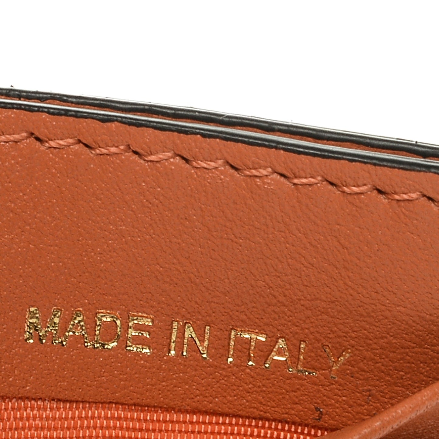 Vitello Rockstud Card Holder Orange