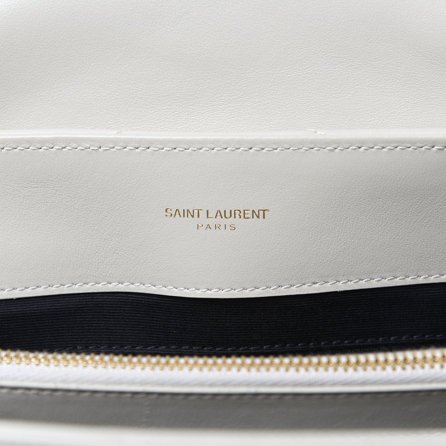 Saint Laurent Calfskin Y Quilted Monogram Medium Loulou Chain Satchel Crema Soft 6 of 10