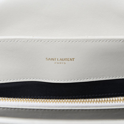 Saint Laurent Calfskin Y Quilted Monogram Medium Loulou Chain Satchel Crema Soft 6 of 10