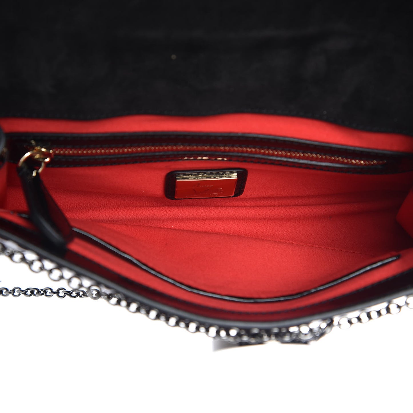 Patent Riviera Clutch Black Red