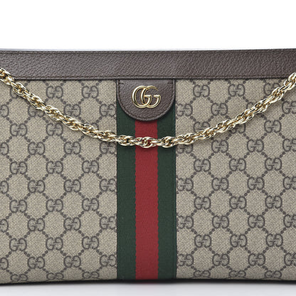 Gucci GG Supreme Monogram Web Medium Ophidia Chain Shoulder Bag Brown 8 of 10