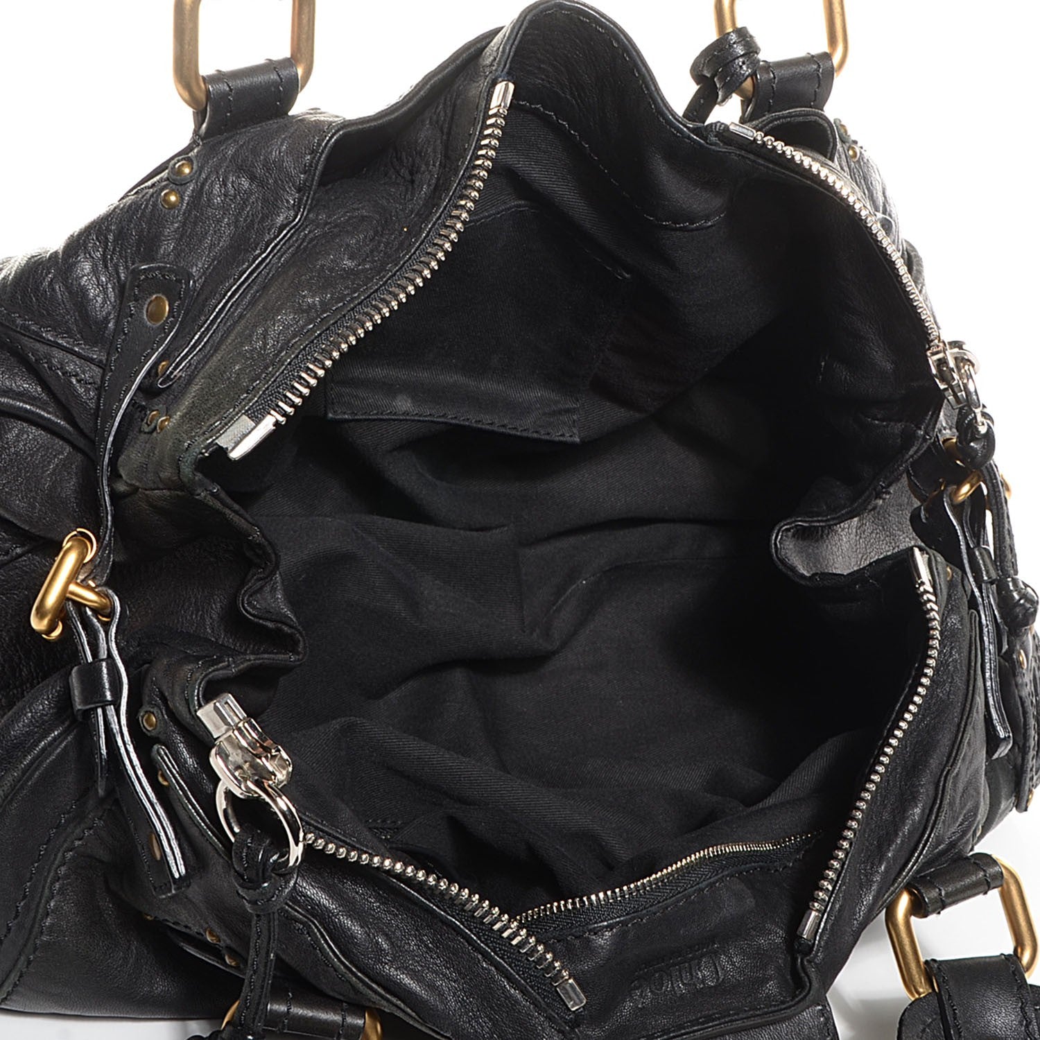 Chloe Leather Medium Paddington Satchel Black 5 of 7