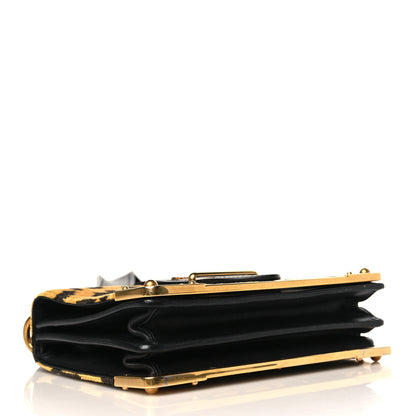 Prada Velvet City Calf Leopard Print Cahier Bag 4 of 9