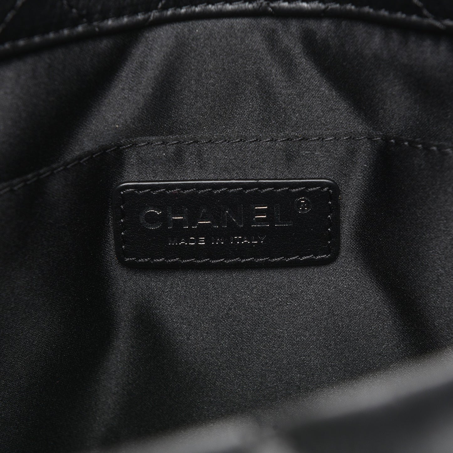 Calfskin Quilted Large Chic and Soft Shopping Tote Black