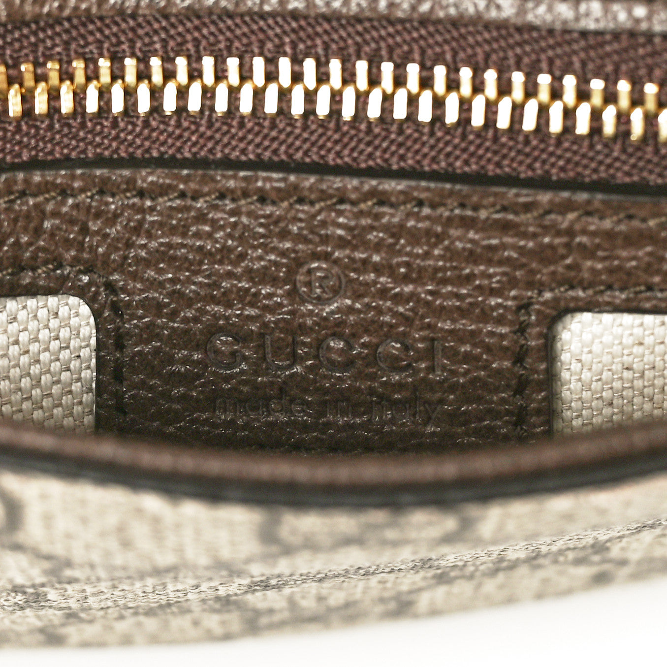 Gucci GG Supreme Monogram Textured Dollar Calfskin Blondie Chain Shoulder Flap Bag Beige Ebony New Acero 6 of 10