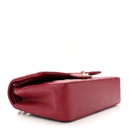 Chanel Lambskin Quilted Medium Double Flap Burgundy 4 of 11
