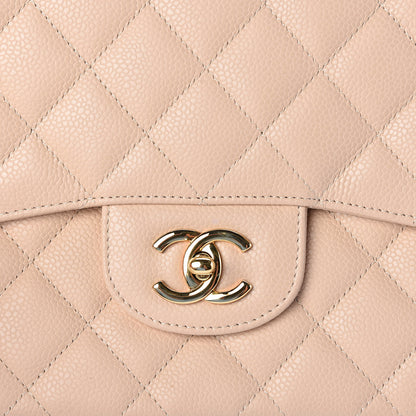 Chanel Caviar Quilted Jumbo Single Flap Beige Clair 5 of 11