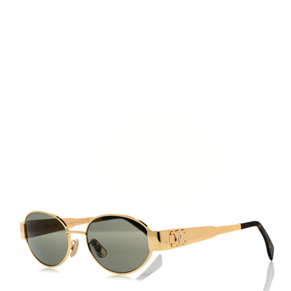 Celine Metal Triomphe 01 Sunglasses CL40235U Gold Green 1 of 7