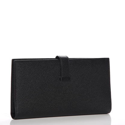Hermes Epsom Bearn Gusset Wallet Black 3 of 8