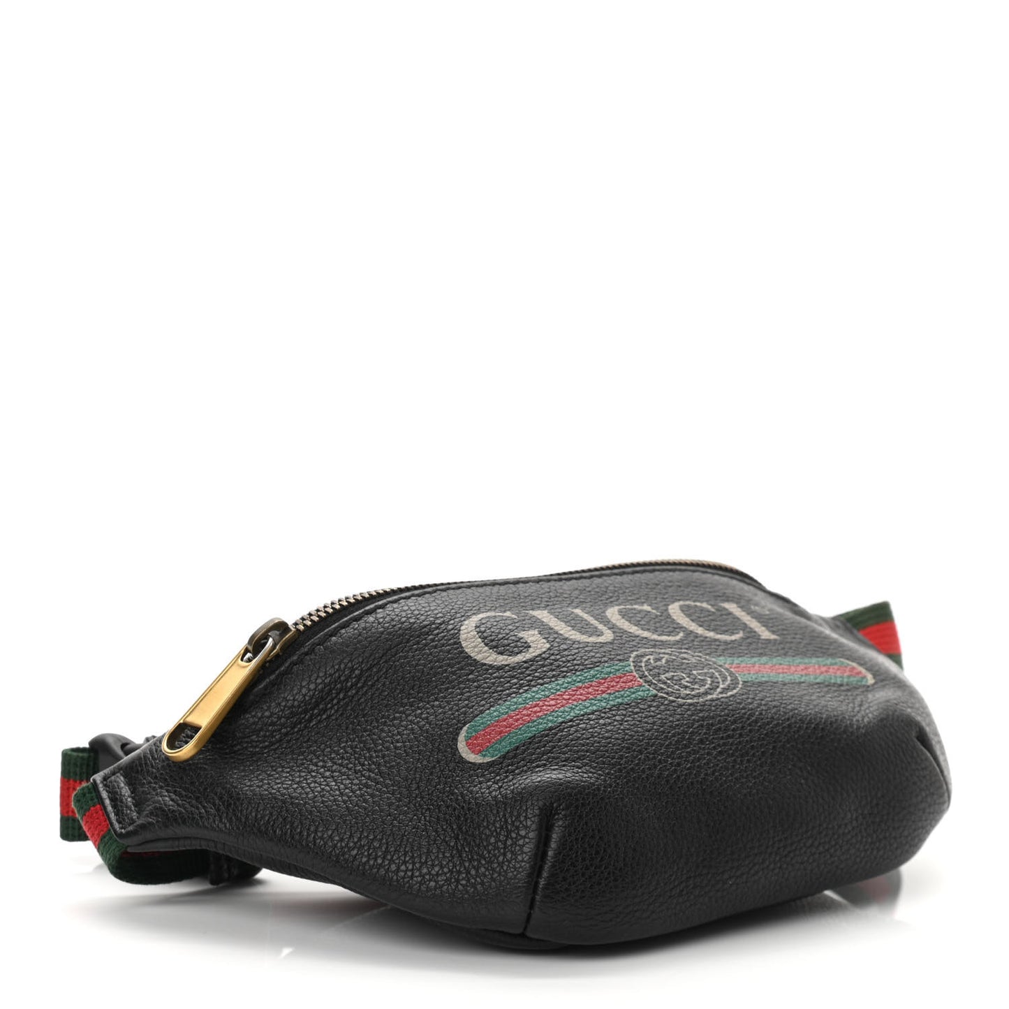 Grained Calfskin Small Logo Belt Bag Black