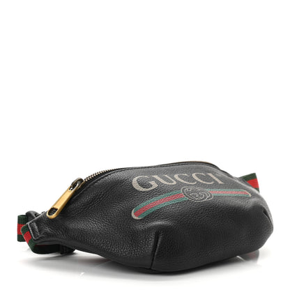 Gucci Grained Calfskin Small Logo Belt Bag Black 4 of 10