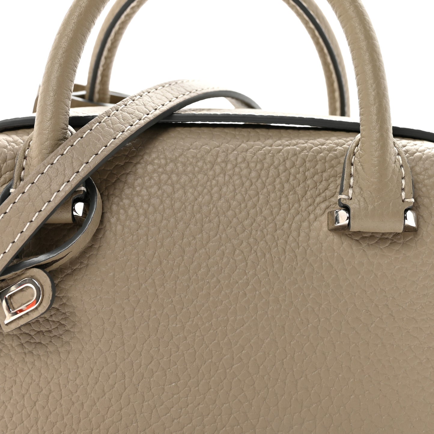 Taurillon Soft Nano Cool Box Satchel Tourterelle Ivory