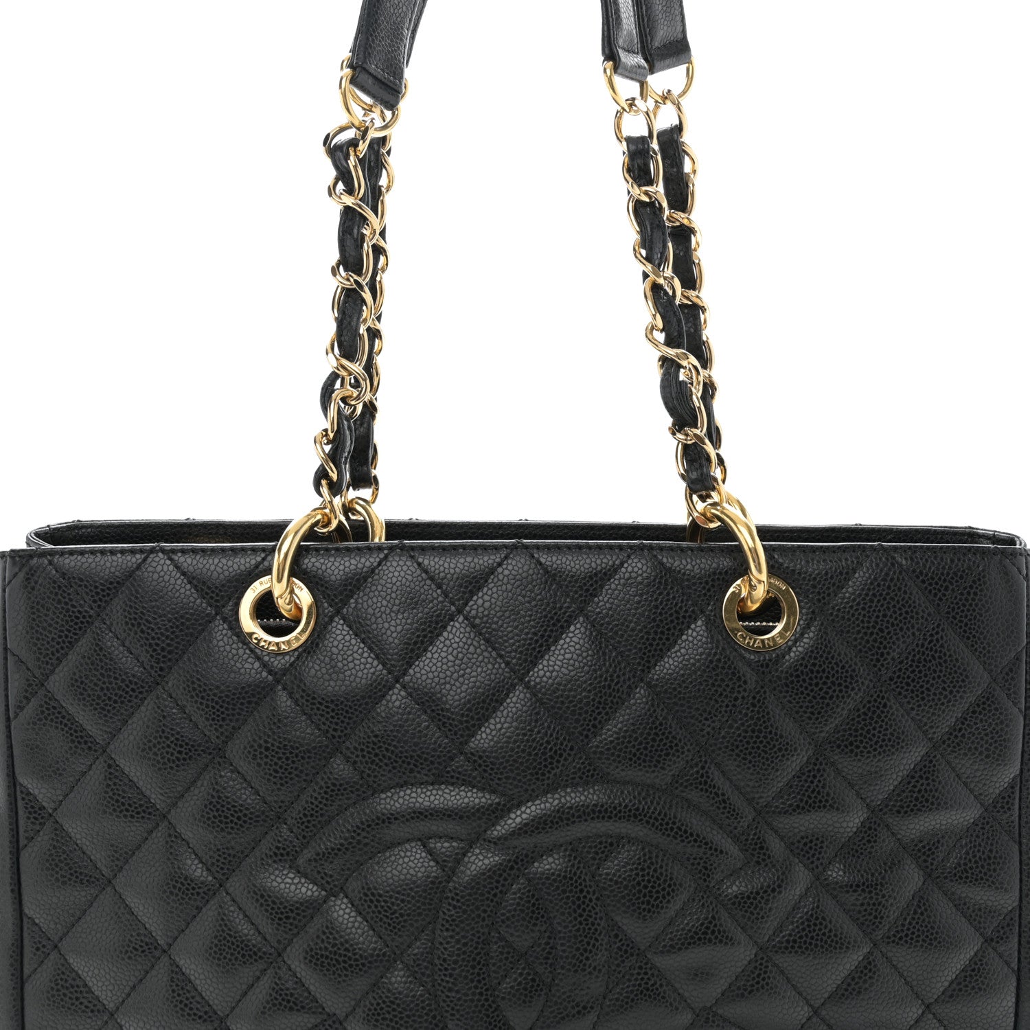 Chanel Caviar Quilted Grand Shopping Tote GST Black 8 of 10