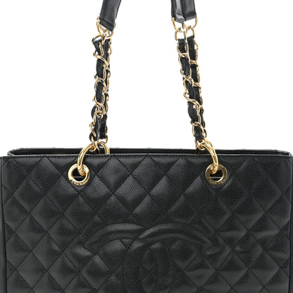 Chanel Caviar Quilted Grand Shopping Tote GST Black 8 of 10