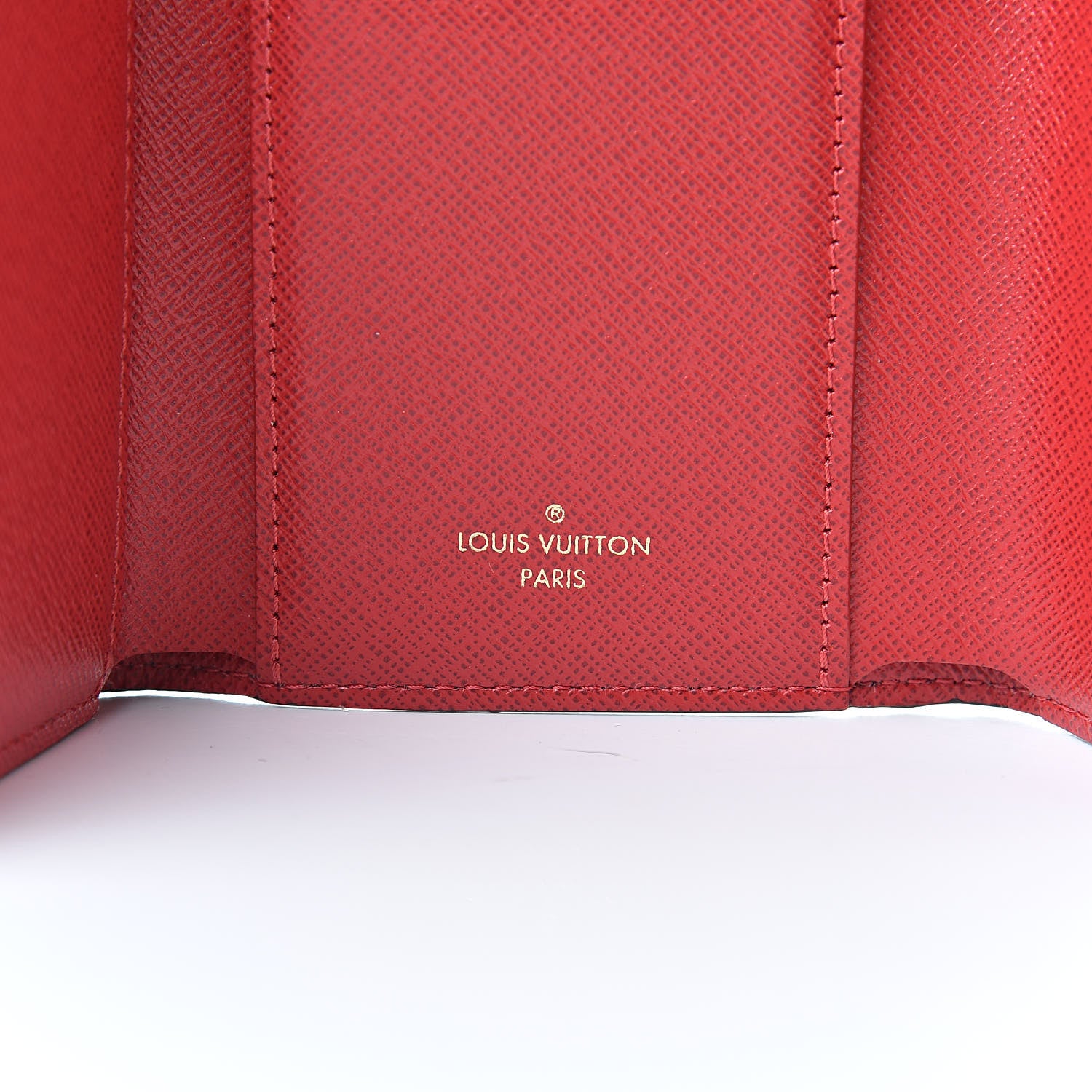 Louis Vuitton Damier Ebene Victorine Wallet Red 6 of 8