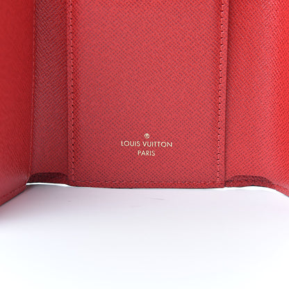Louis Vuitton Damier Ebene Victorine Wallet Red 6 of 8