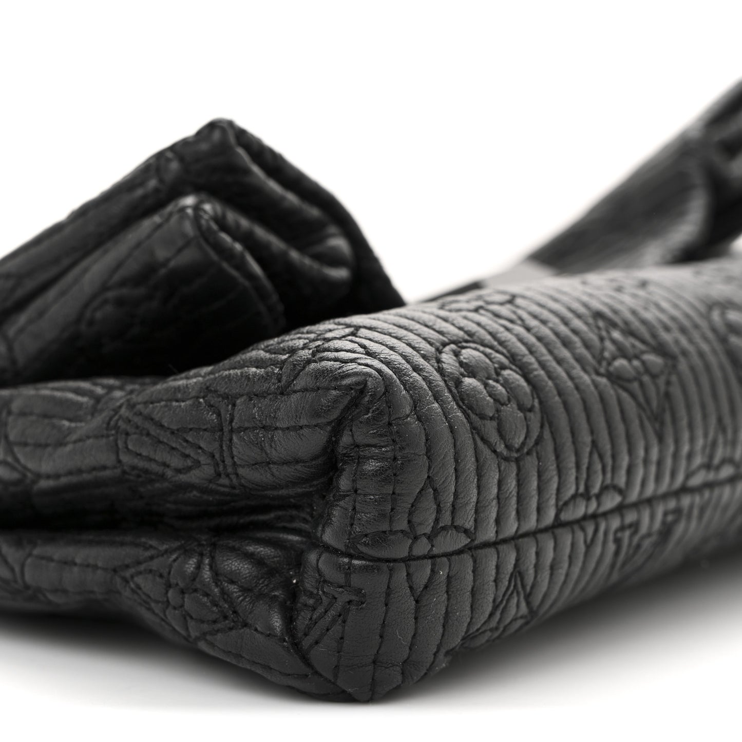 Calfskin Quilted Monogram Altair Clutch Black