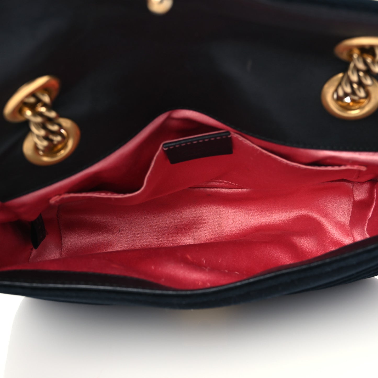 Velvet Matelasse Mini GG Marmont Shoulder Bag Black